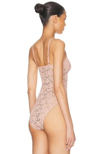Romantic Blush Petal Glow Bodysuit Set