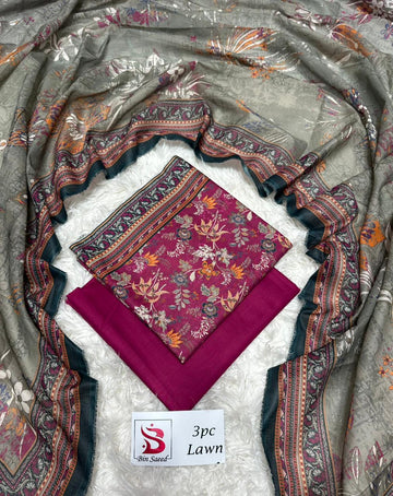 Bin Saeed Printed 3pc