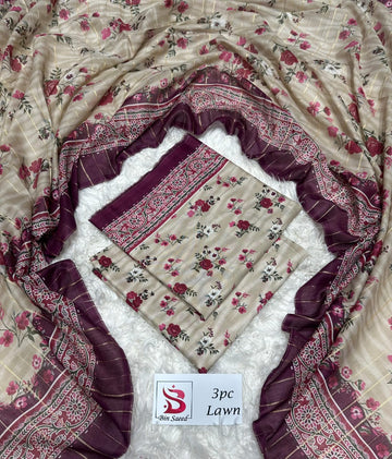 Bin Saeed Printed 3pc